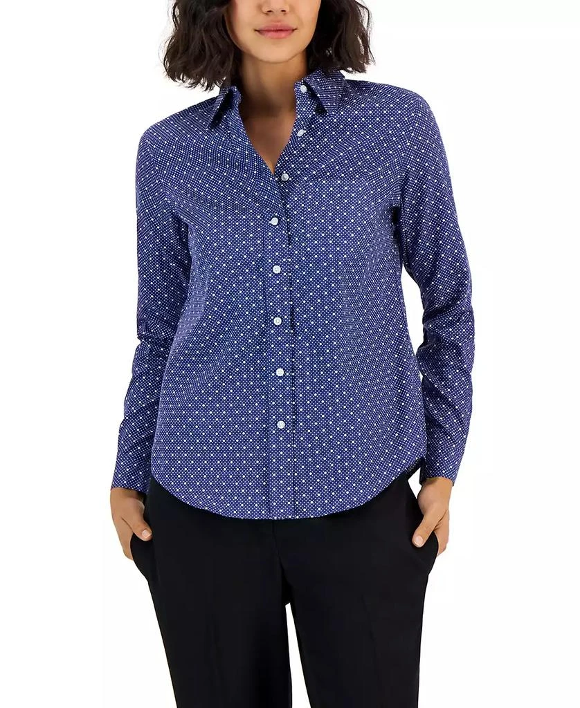 商品JONES NEW YORK|Women's Easy Care Button Up Long Sleeve Blouse,价格¥673,第1张图片