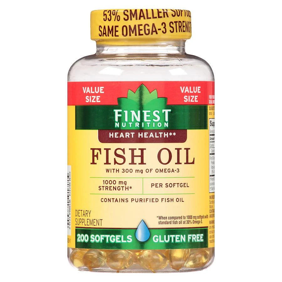 商品Finest Nutrition|Finest Nutrition Fish Oil 950 mg Softgels,价格¥123,第1张图片