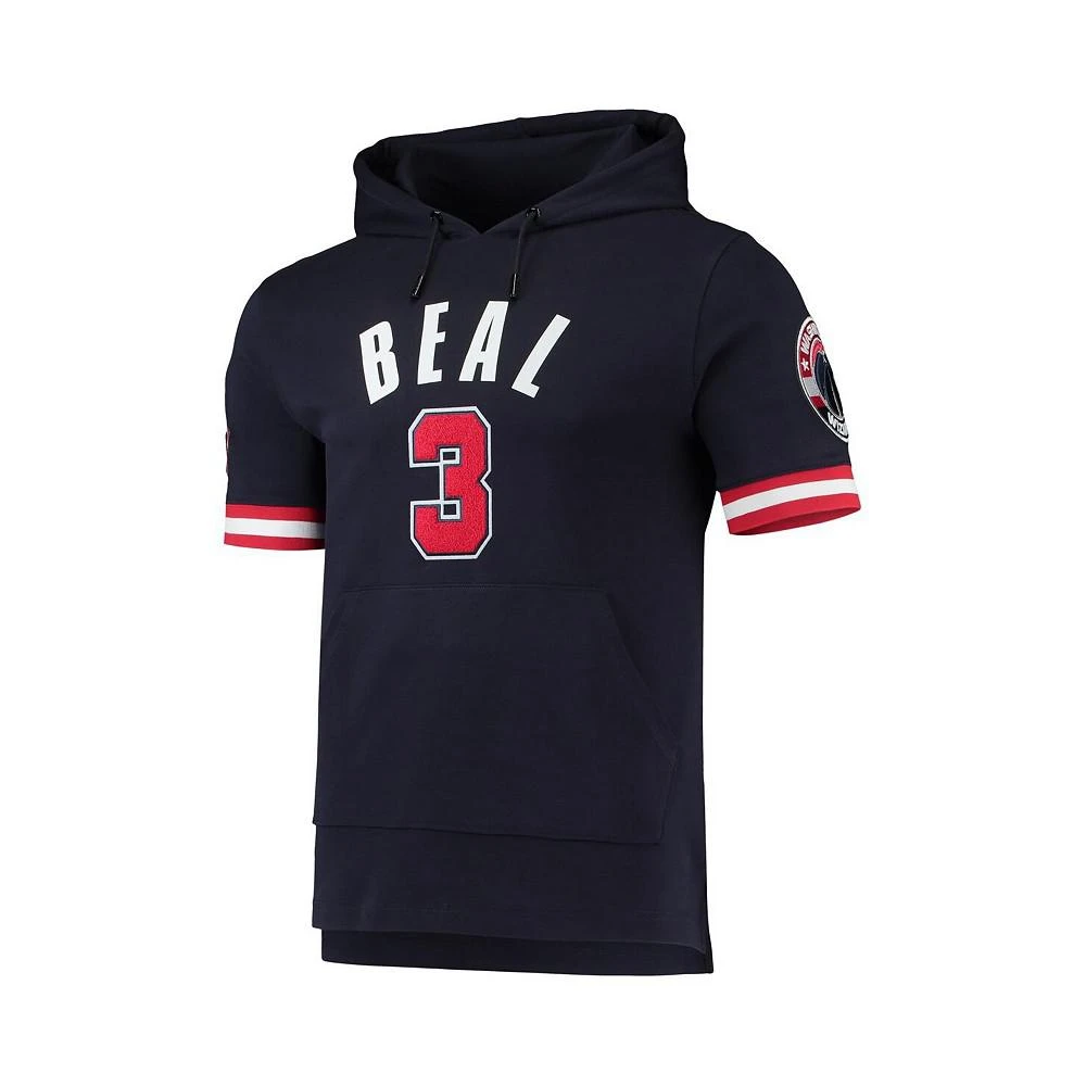 商品Pro Standard|Men's Bradley Beal Navy Washington Wizards Name and Number Short Sleeve Pullover Hoodie,价格¥749,第2张图片详细描述