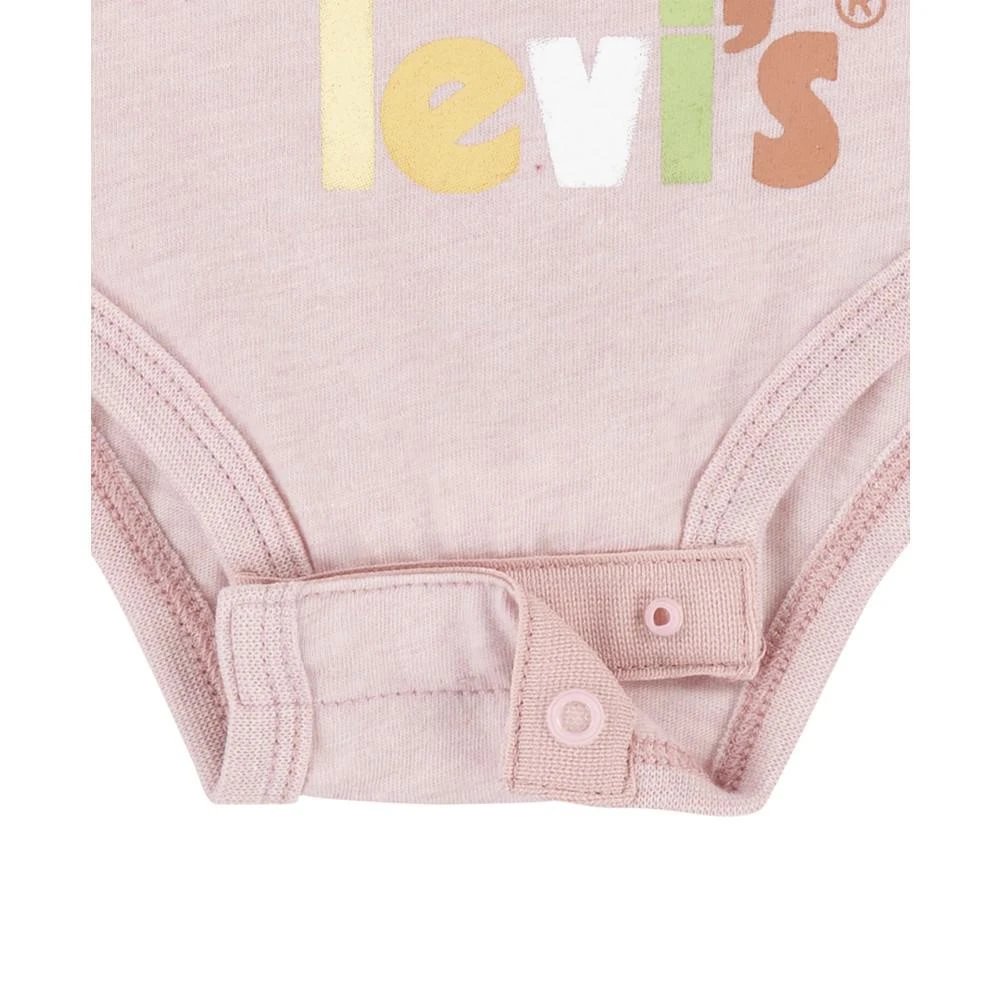 商品Levi's|Baby Girls Graphic Short Sleeve Bodysuits, Pack of 3,价格¥79,第5张图片详细描述