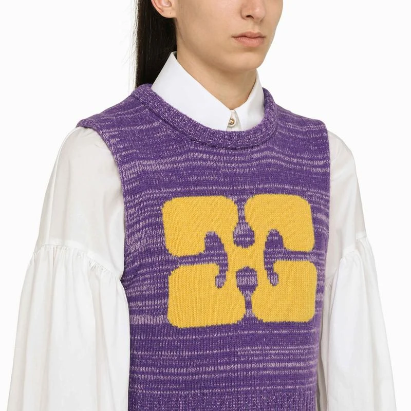 商品Ganni|Purple knitted waistcoat,价格¥1182,第4张图片详细描述