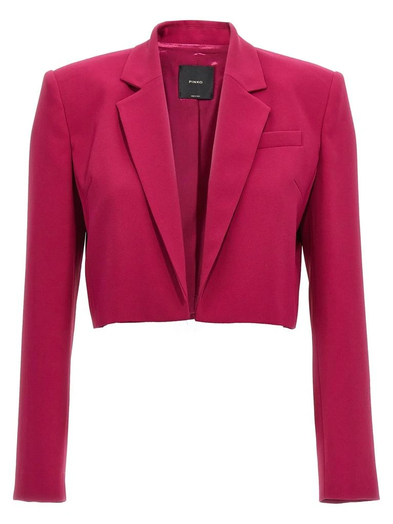 商品PINKO|Pinko Long-Sleeved Cropped Crepe Blazer,价格¥1710,第1张图片