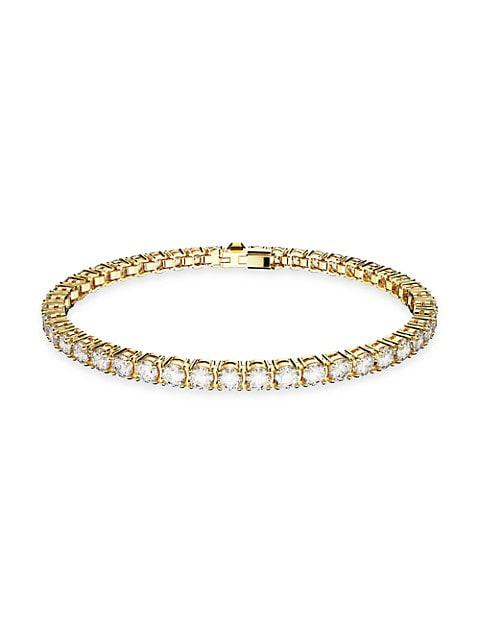 Matrix Gold-Plated & Crystal Tennis Bracelet商品第1张图片规格展示