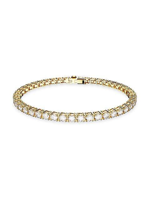 商品Swarovski|Matrix Gold-Plated & Crystal Tennis Bracelet,价格¥1610,第1张图片