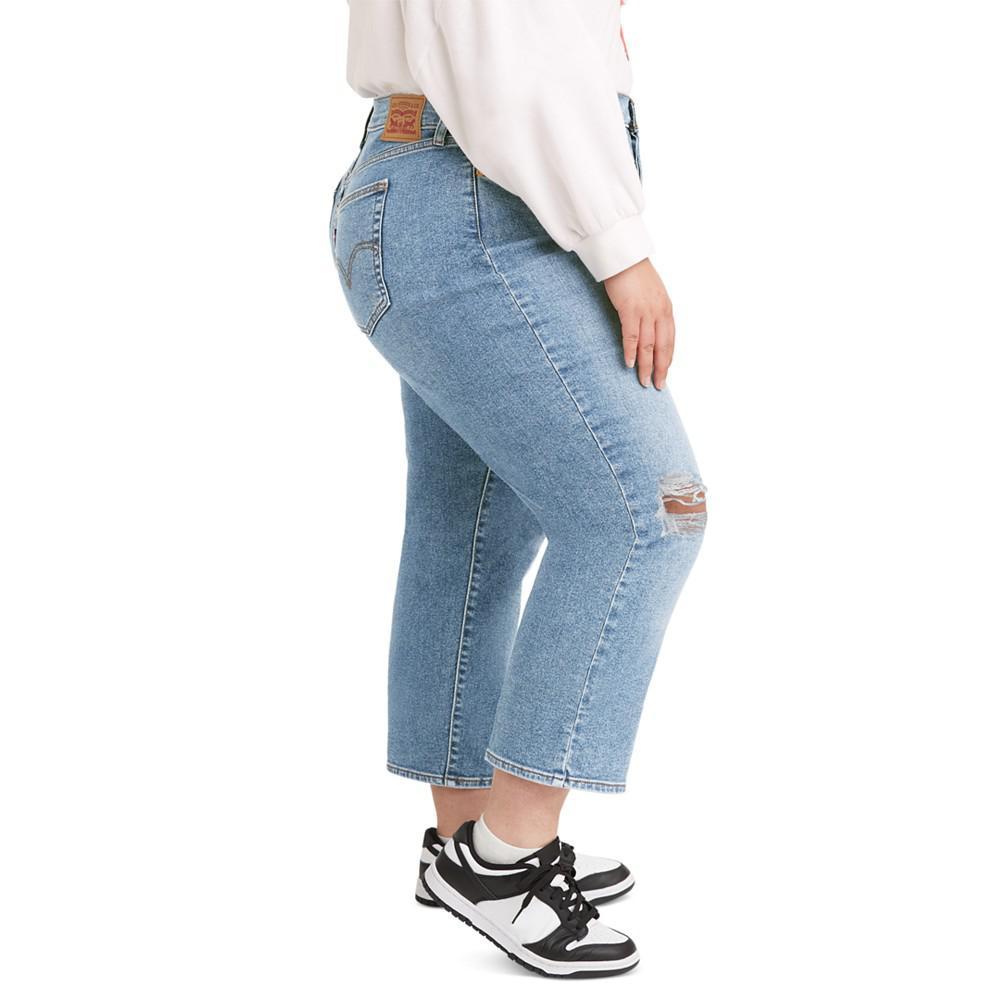 商品Levi's|Trendy Plus Size Wedgie Straight-Leg Jeans,价格¥206,第5张图片详细描述