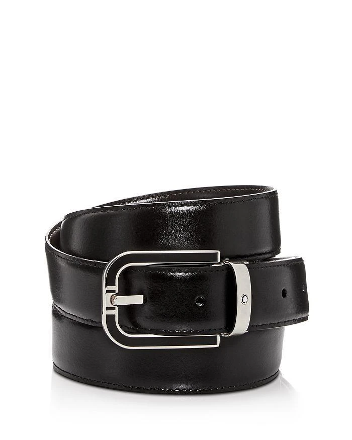 商品MontBlanc|Men's Horseshoe Buckle Reversible Leather Belt,价格¥2207,第1张图片