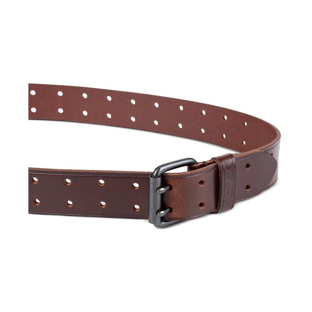 Men's Leather Perforated Double Prong Workwear Belt 商品