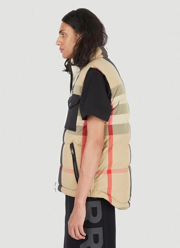 商品Burberry|Reversible Archive Check Sleeveless Down Jacket in Beige,价格¥12507,第3张图片详细描述