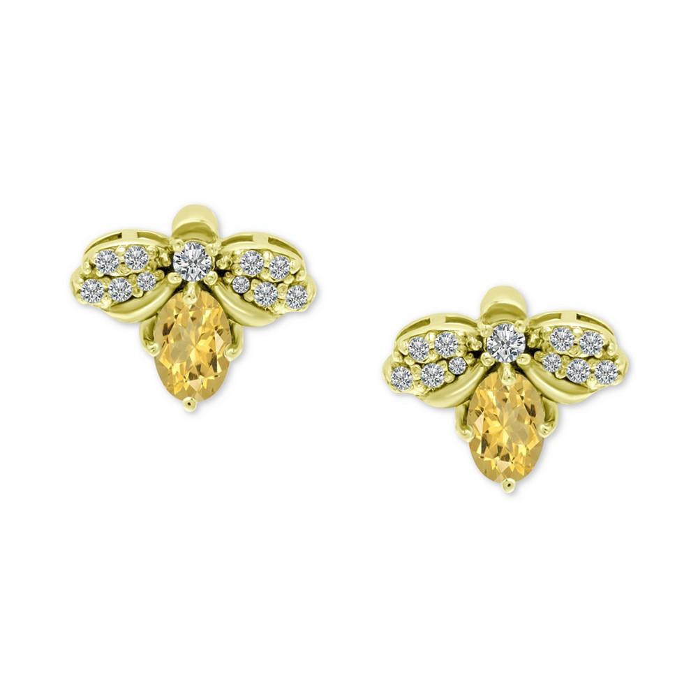商品Giani Bernini|Cubic Zirconia Bee Stud Earrings in 18k Gold-Plated Sterling Silver, Created for Macy's,价格¥129,第1张图片
