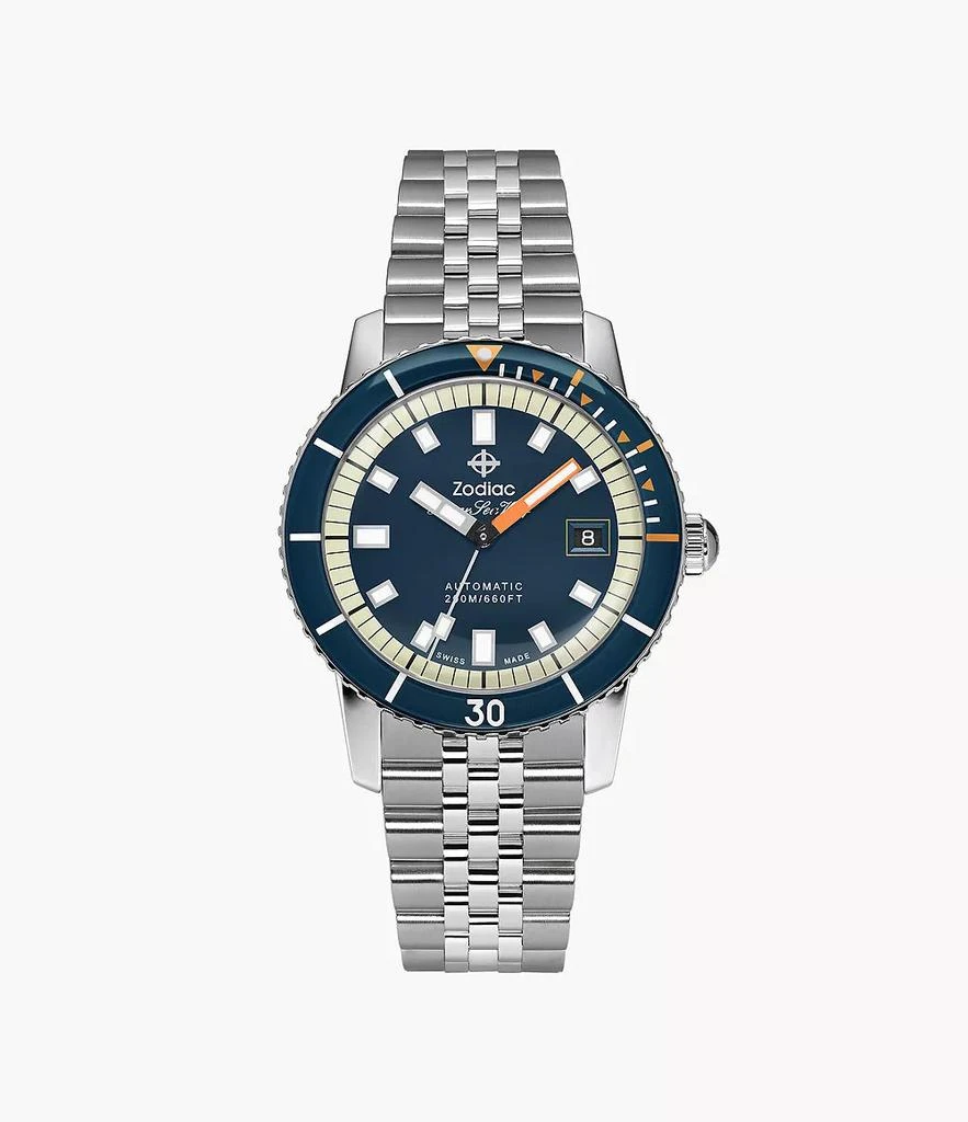 商品ZODIAC|Men's Compression Automatic, Stainless Steel Watch,价格¥6888,第1张图片