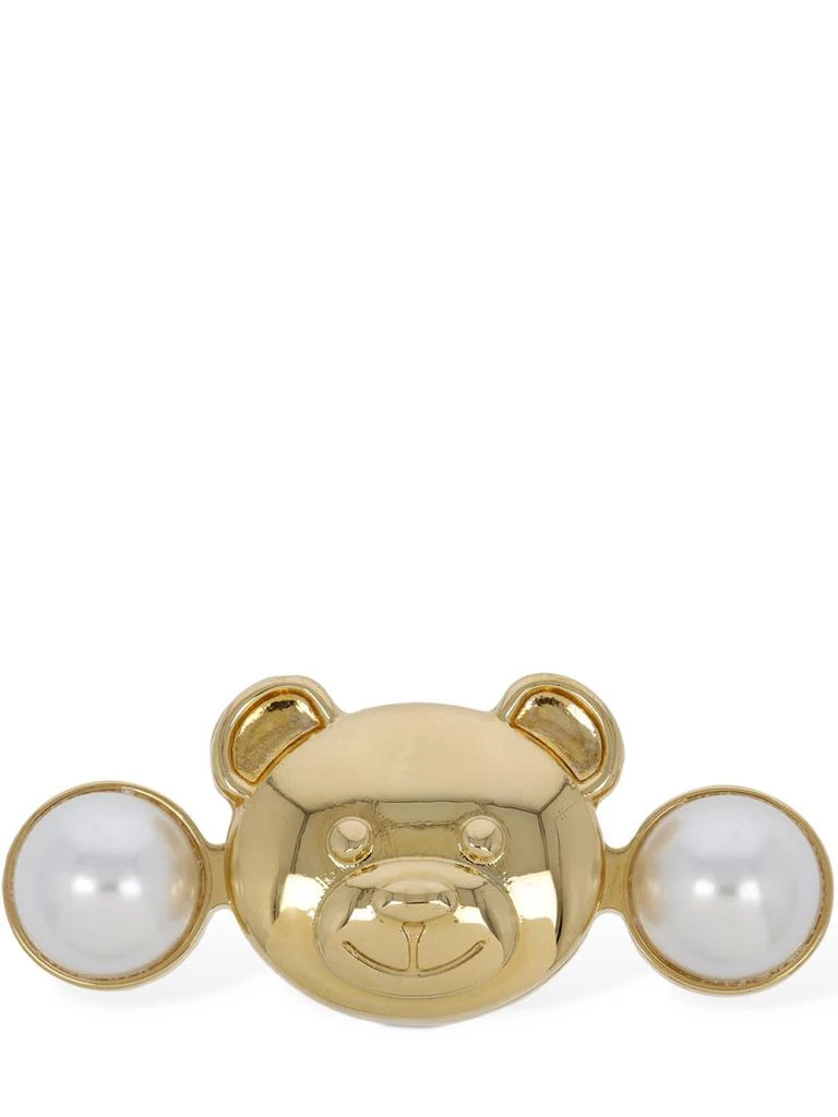 商品Moschino|Teddy Bear Faux Pearl Brooch,价格¥1132,第1张图片