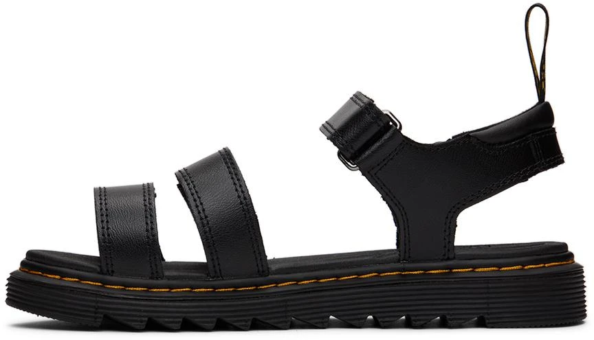 商品Dr. Martens|Kids Black Klaire Leather Strap Big Kids Sandals,价格¥320,第3张图片详细描述