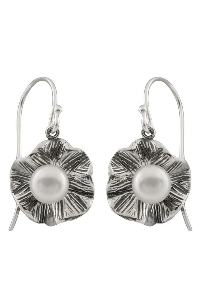 商品Splendid Pearls|Rhodium Plated Sterling Silver 5-5.5mm Cultured Freshwater Pearl Drop Earrings,价格¥321,第1张图片