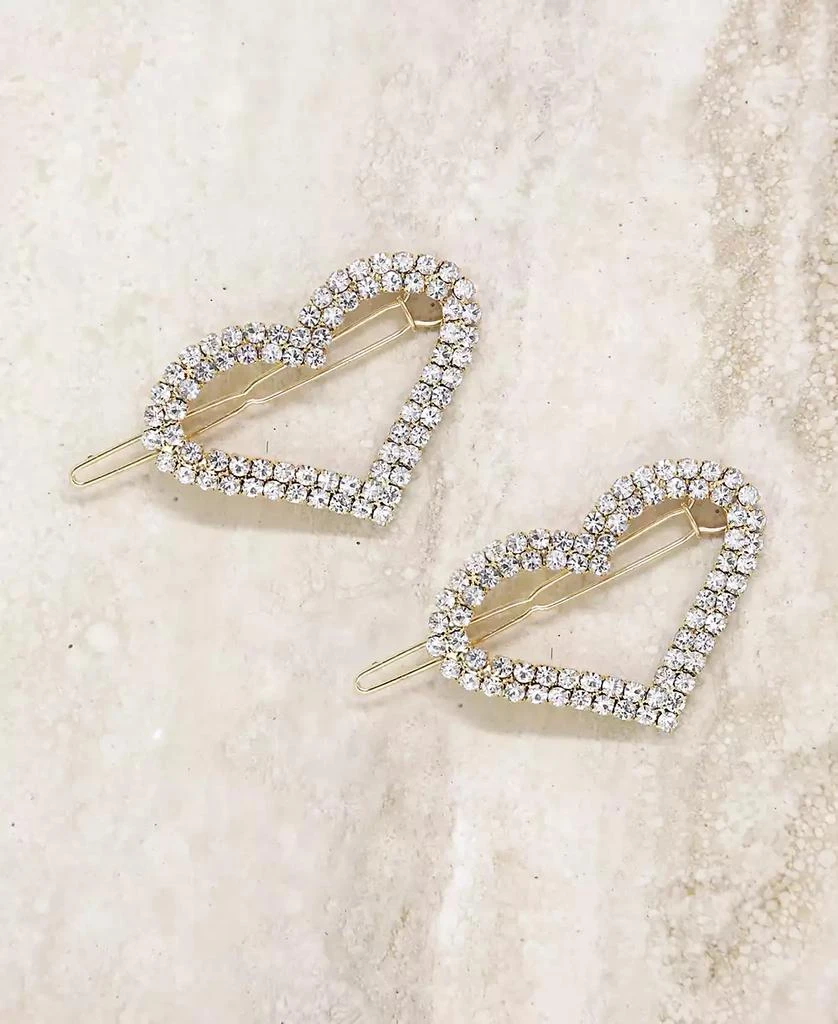 商品Ettika Jewelry|Aphrodite Heart Crystal Barrette Set,价格¥300,第2张图片详细描述