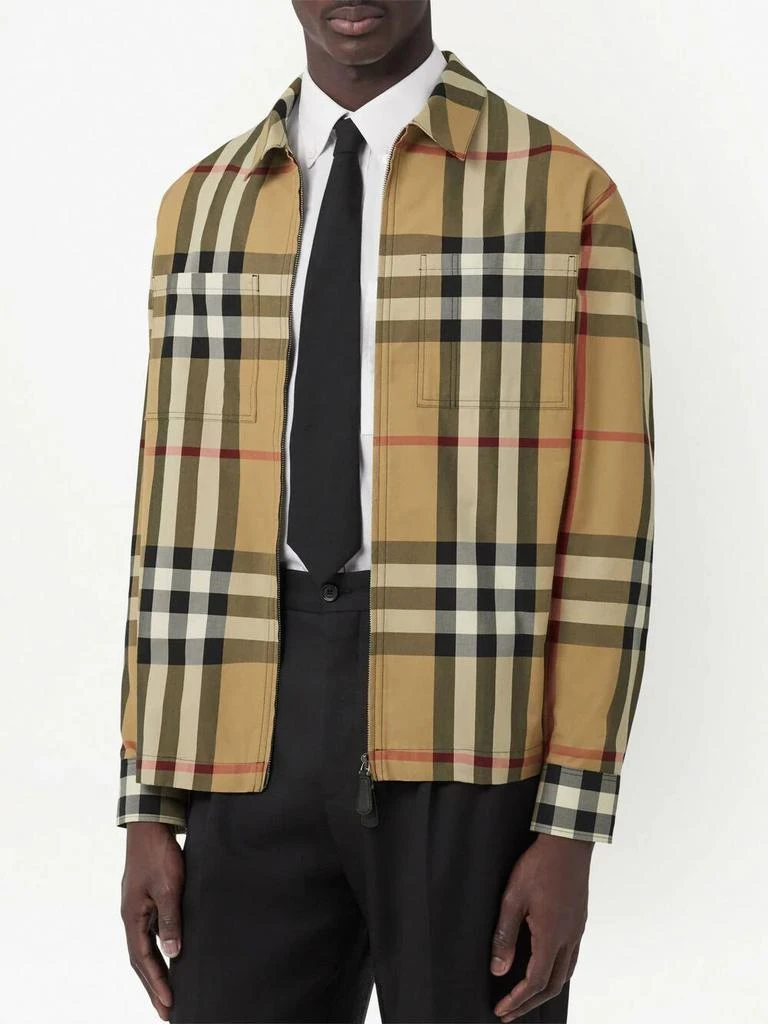 商品Burberry|Exaggerated check shirt-jacket,价格¥5055,第3张图片详细描述