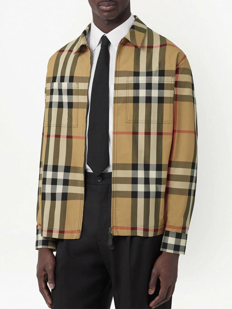 商品Burberry|Exaggerated check shirt-jacket,价格¥4645,第5张图片详细描述