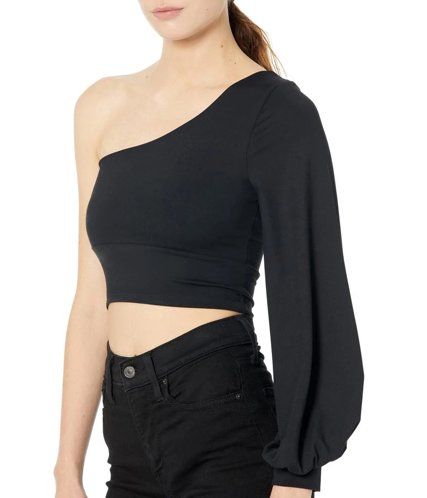 商品Susana Monaco|One Arm Waist Gathered Sleeve Top,价格¥231,第3张图片详细描述