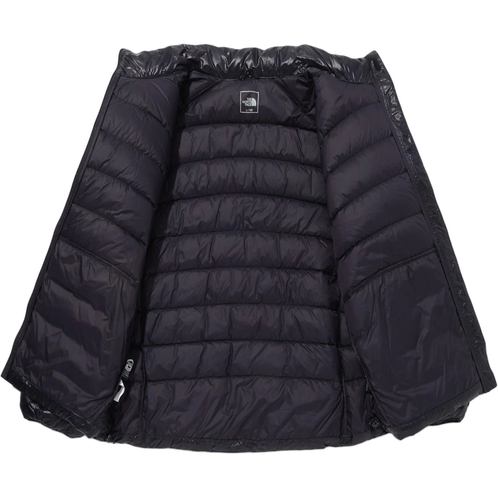 商品[国内直发] The North Face|[预售3天]北面 SS24亮面轻便型立领保暖防水防风排骨羽绒服 男女同款 海军蓝,价格¥1186,第4张图片详细描述