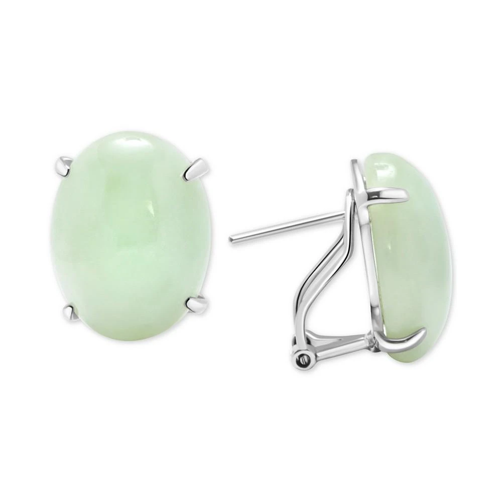 商品Macy's|Jade Statement Earrings in Sterling Silver,价格¥727,第1张图片