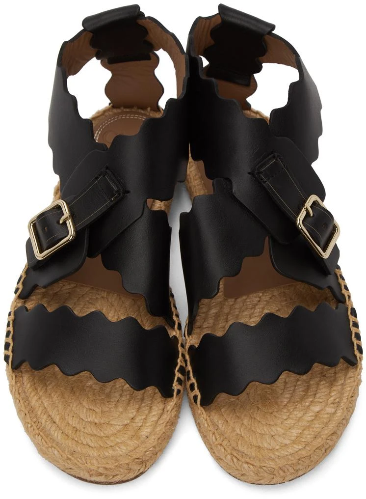 商品Chloé|Black Lauren Espadrille Sandals,价格¥1425,第5张图片详细描述