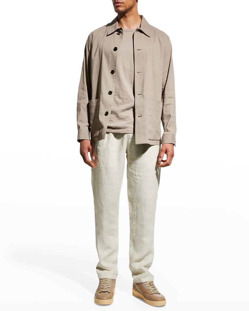 Men's Selk Linen-Blend Chore Jacket商品第3张图片规格展示