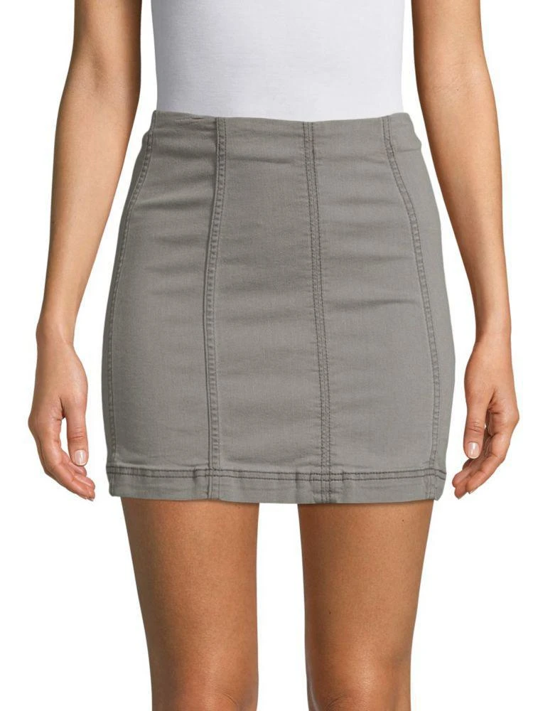 商品Free People|Seamed Denim Mini Skirt,价格¥198,第1张图片