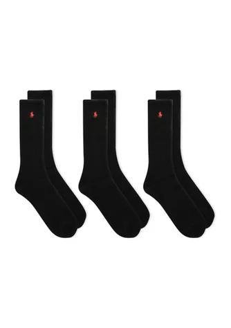 商品Ralph Lauren|Big & Tall Set of 3 Crew Socks,价格¥114,第1张图片