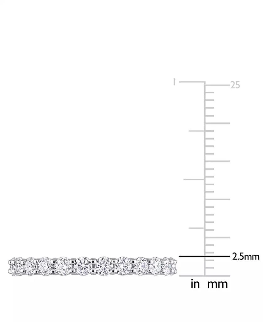 商品Macy's|Moissanite Polished Eternity Band (1-1/2 ct. t.w.) in 10k White Gold,价格¥4581,第4张图片详细描述