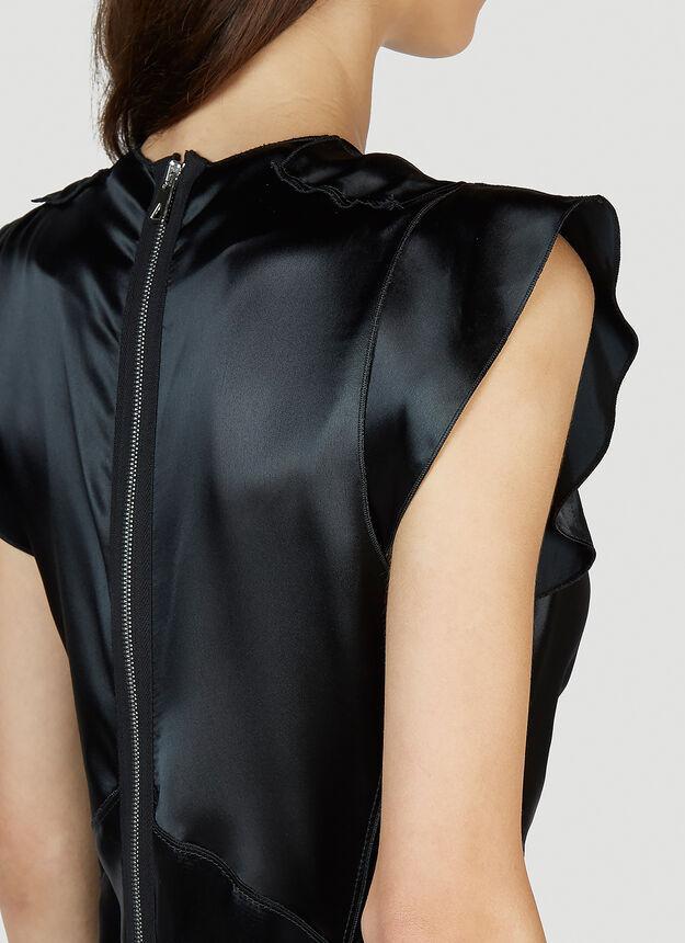 商品Bottega Veneta|Fluid Ruffle Dress in Black,价格¥16176,第7张图片详细描述