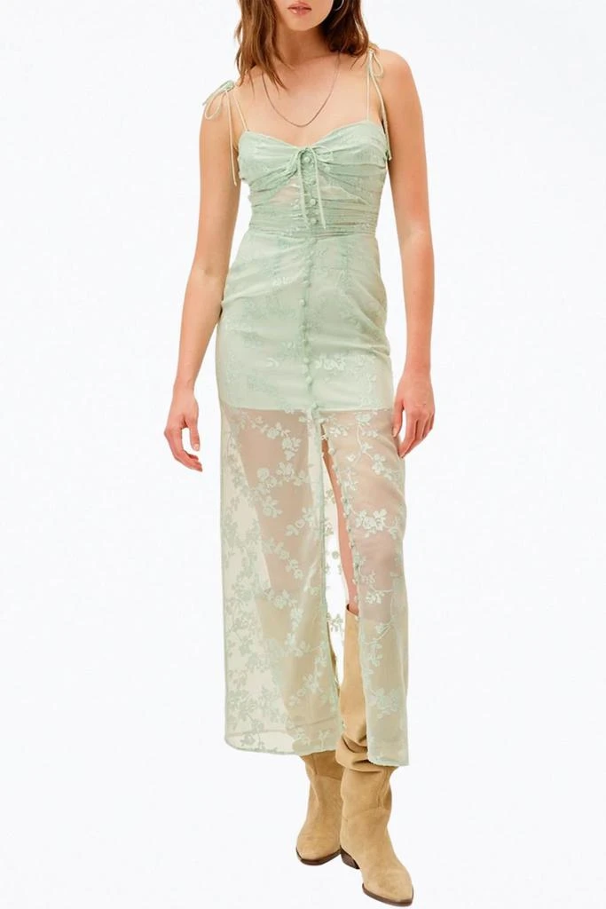 商品For Love & Lemons|Breanne Maxi Dress In Green,价格¥1327,第1张图片