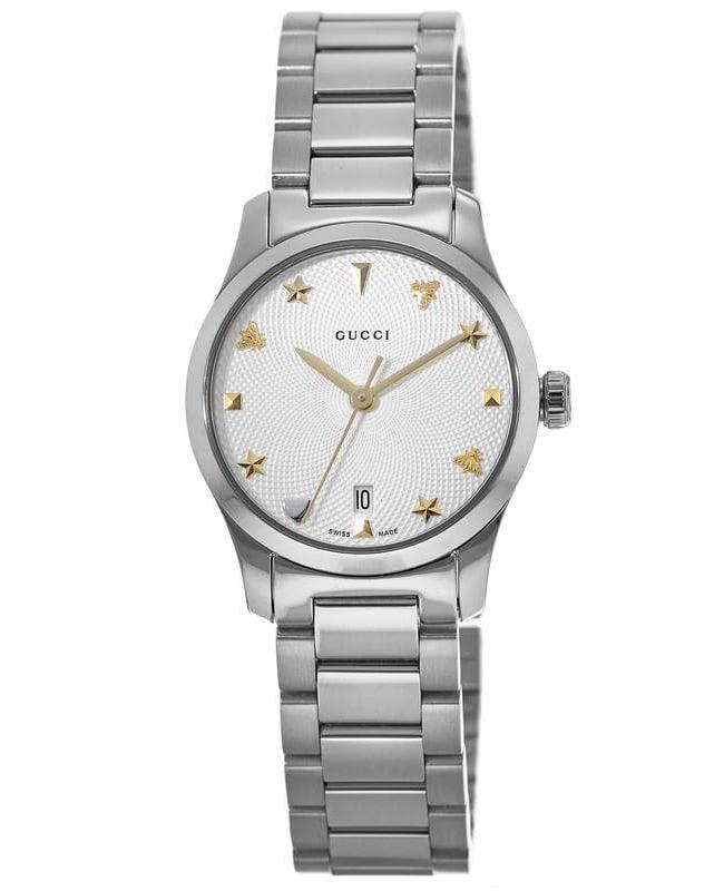 Gucci G-Timeless Silver Dial 27mm Steel Women's Watch YA126572A商品第1张图片规格展示