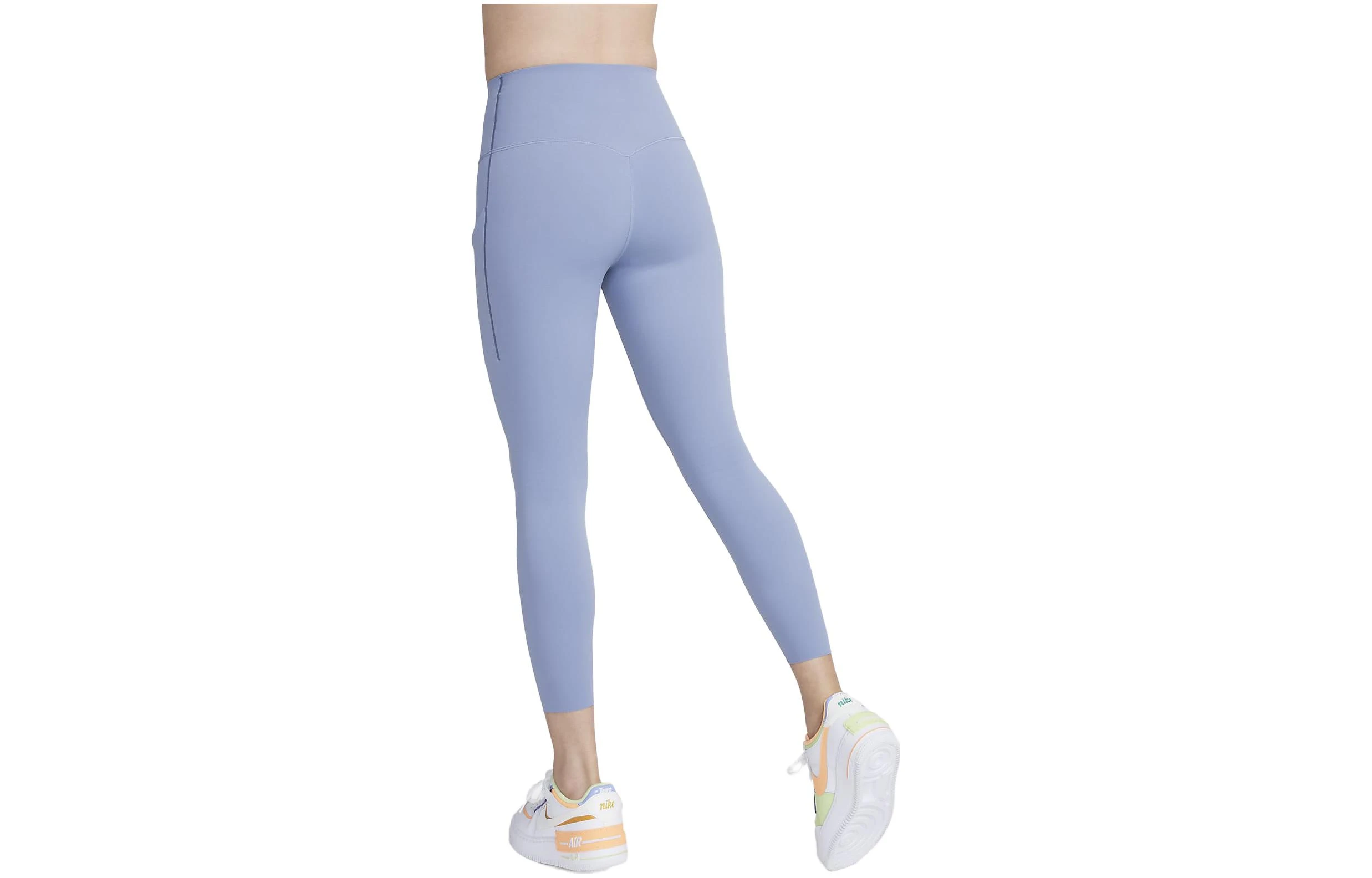 商品[国内直发] NIKE|[预售3天]Universa 启程系列 纯色速干高腰口袋九分紧身运动长裤 女款 灰石板蓝,价格¥142,第3张图片详细描述