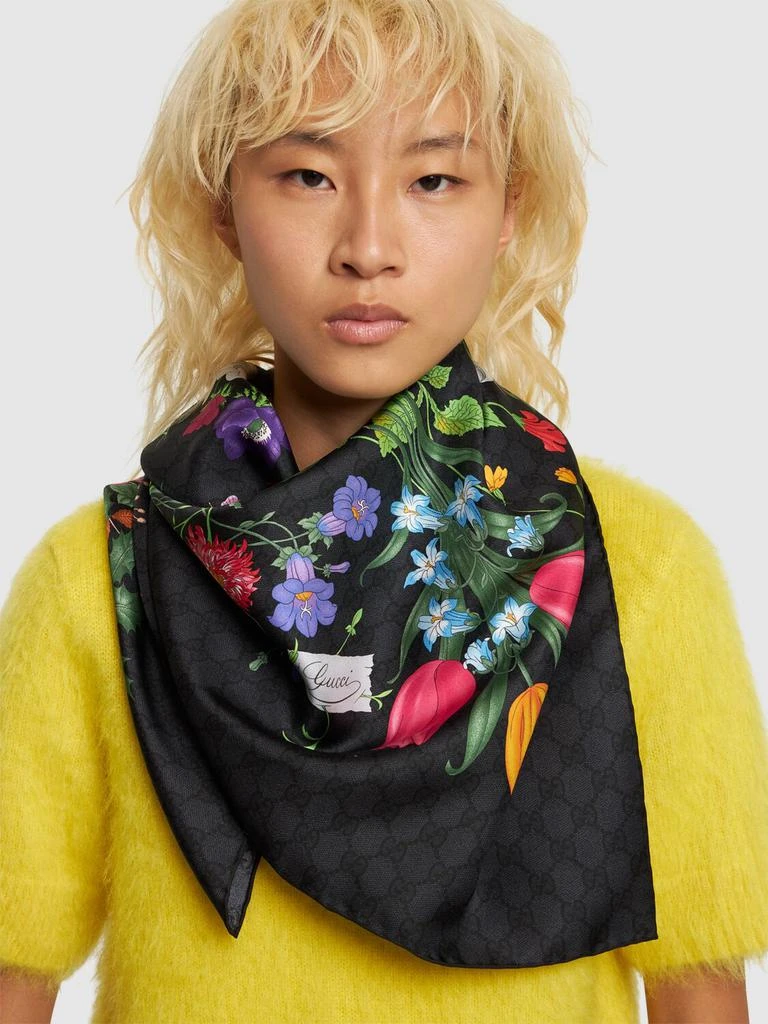 商品Gucci|Flora Silk Scarf,价格¥3784,第1张图片详细描述