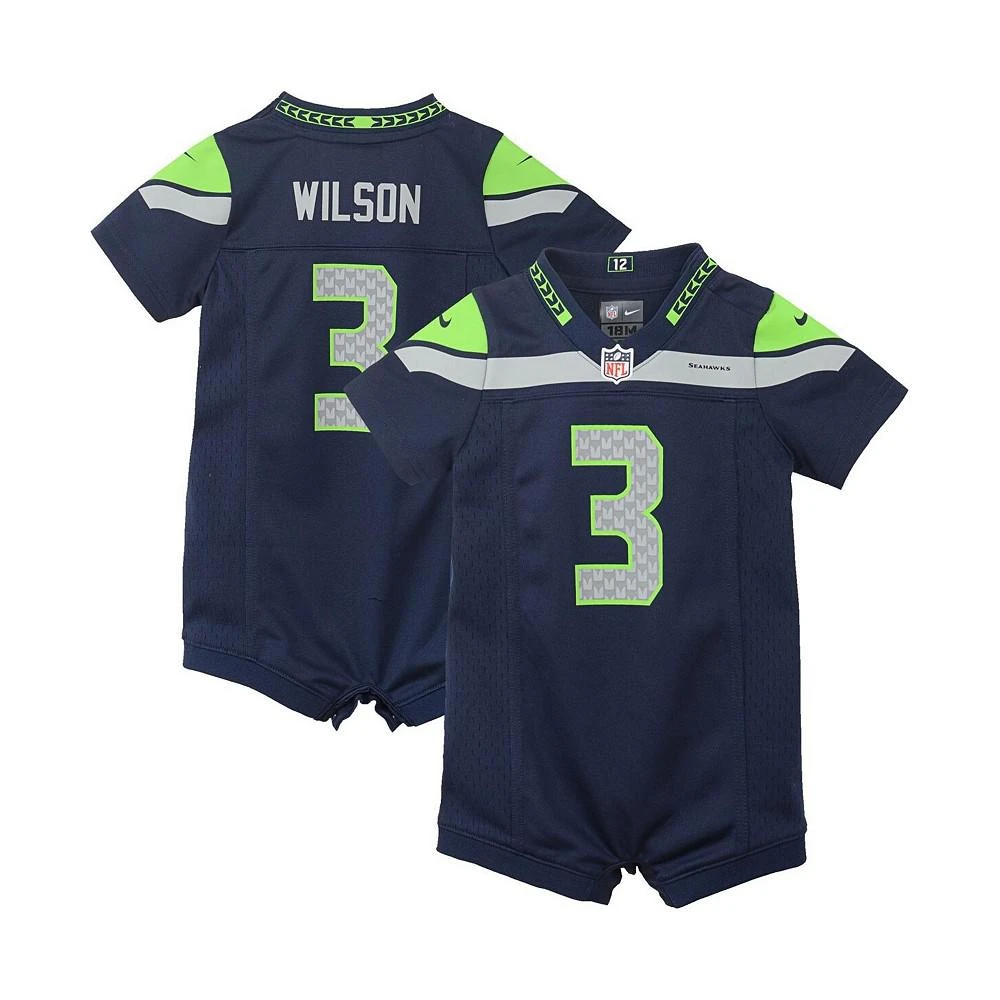 商品NIKE|Infant Russell Wilson Navy Seattle Seahawks Romper Jersey,价格¥335,第1张图片