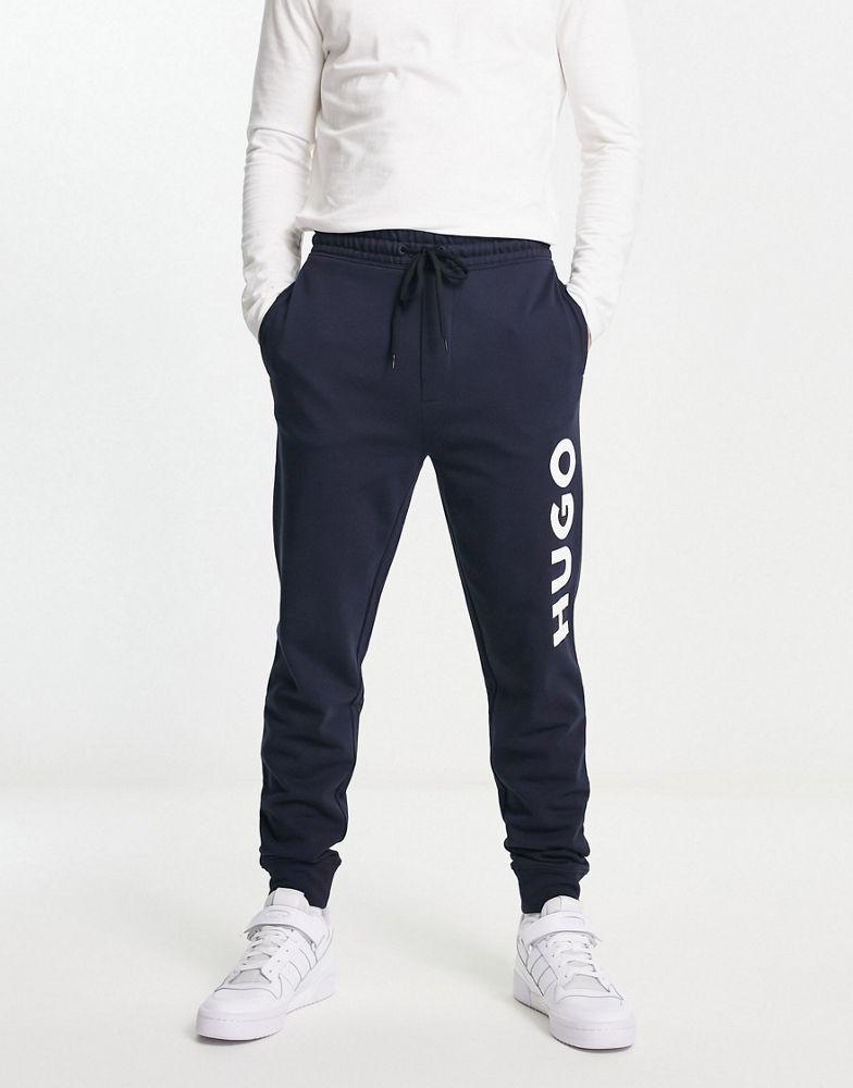 HUGO Dutschi large logo joggers in navy商品第2张图片规格展示