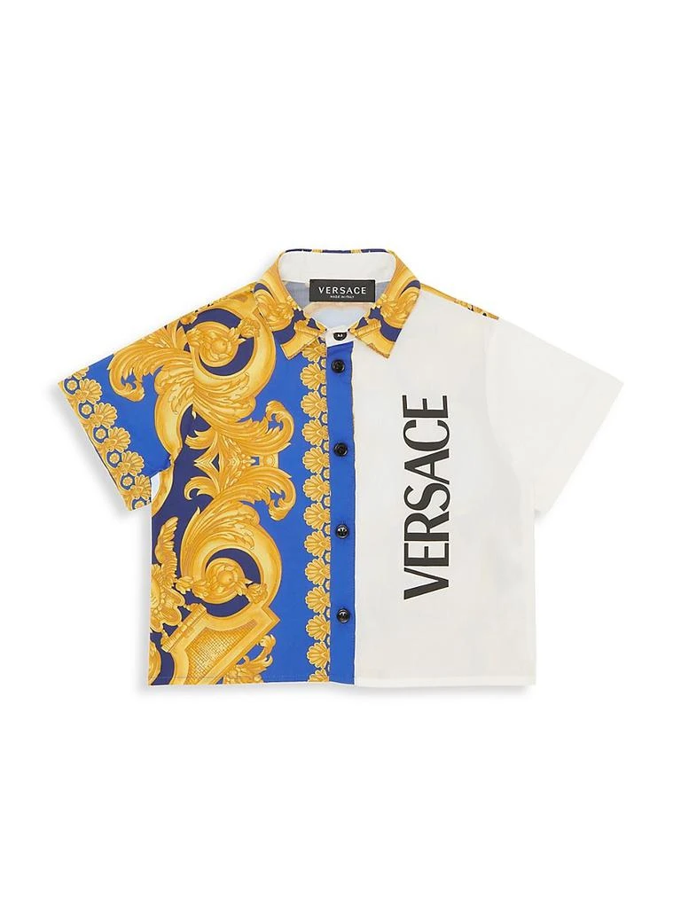 商品Versace|Baby's Logo Barocco Short-Sleeve Shirt,价格¥1310,第1张图片