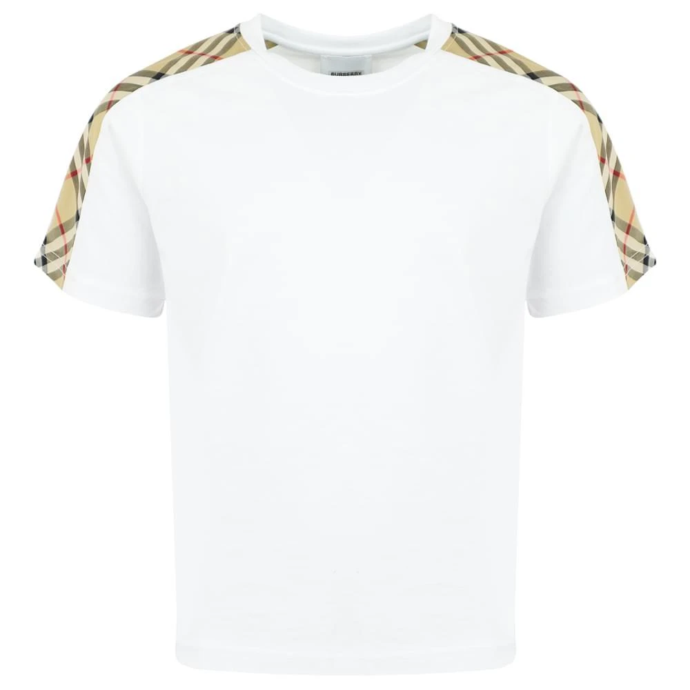 商品Burberry|White Short Sleeve Walton T Shirt,价格¥1233,第1张图片