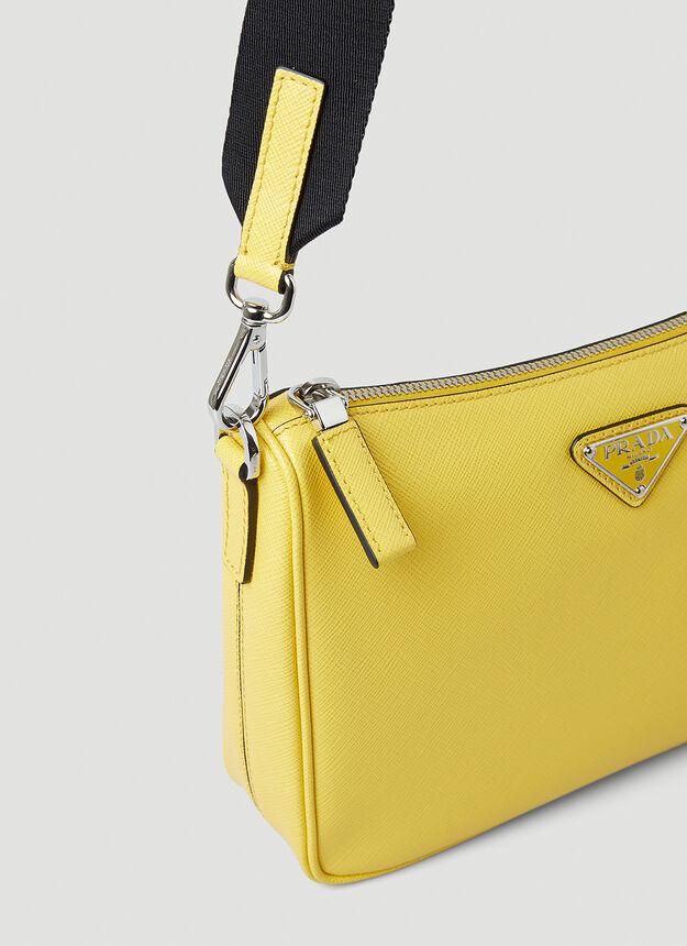 Logo Plaque Crossbody Bag in Yellow商品第6张图片规格展示