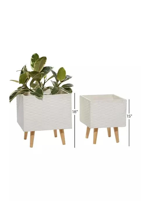 商品Monroe Lane|Lane Contemporary Ceramic Planter   Set Of 2,价格¥1544,第3张图片详细描述