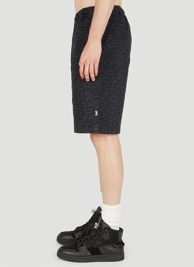 商品STUSSY|Leopard Print Beach Shorts in Dark Blue,价格¥497,第3张图片详细描述