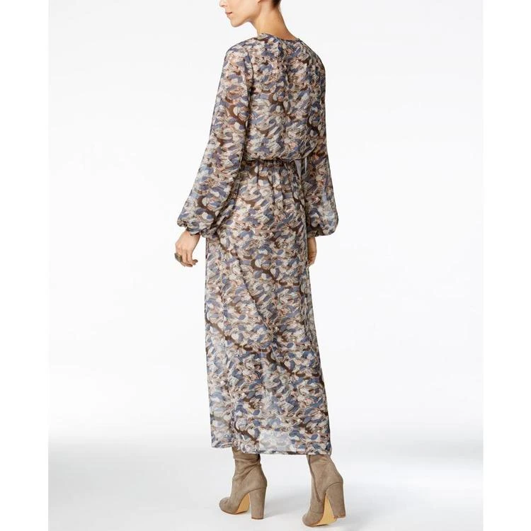 商品Fair Child|Feather-Print Illusion Maxi Dress, Only at Macy's,价格¥231,第3张图片详细描述