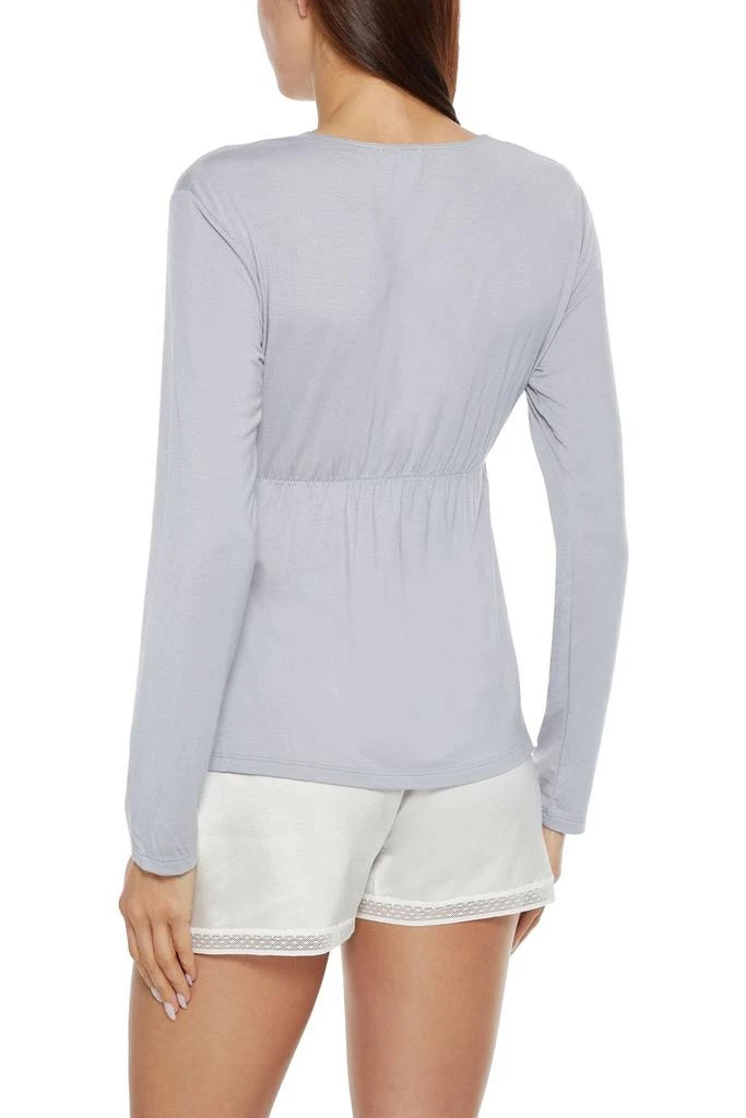 商品Eberjey|Lady Godiva lace-trimmed stretch-modal jersey pajama top,价格¥106,第3张图片详细描述