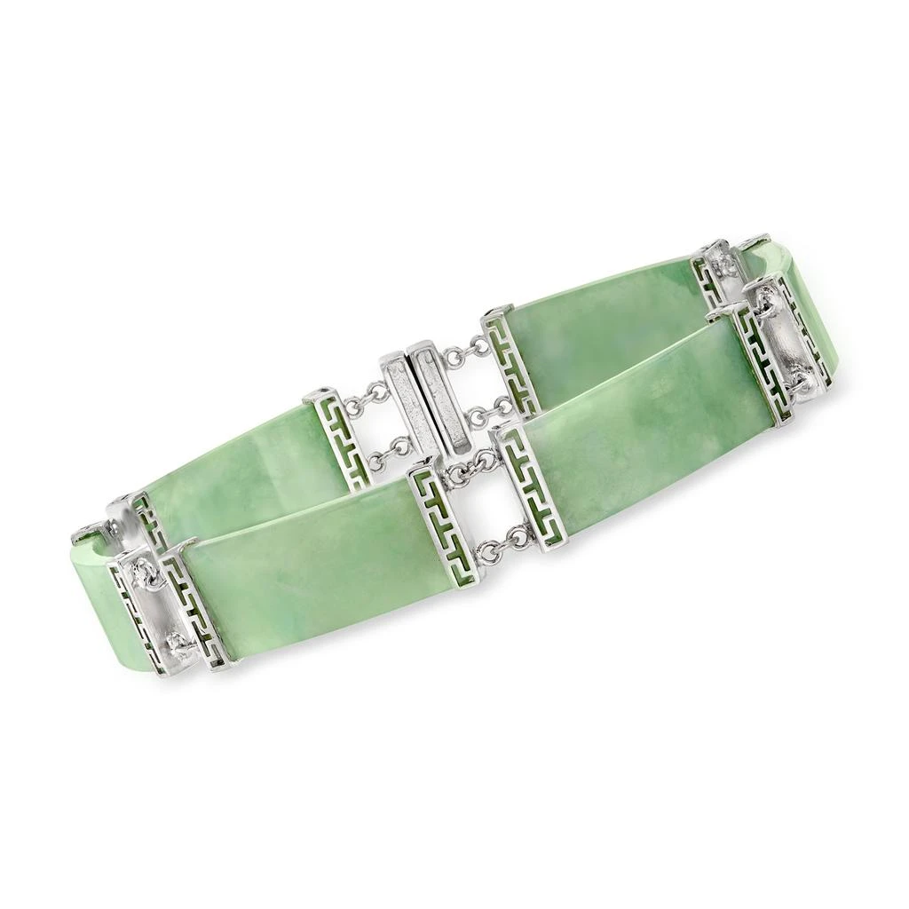 商品Ross-Simons|Ross-Simons Jade Bracelet in Sterling Silver,价格¥1197,第1张图片