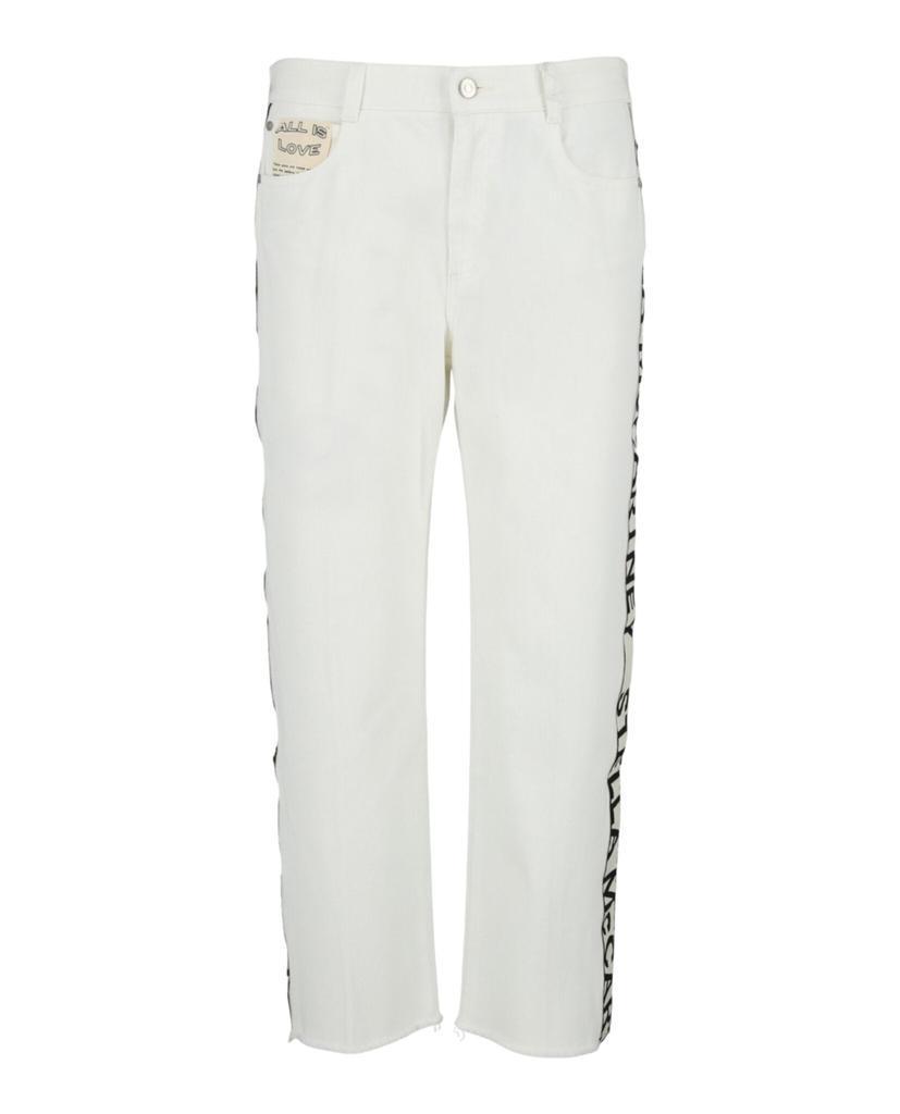 商品Stella McCartney|Logo Tape Crop Jeans,价格¥845-¥1305,第1张图片