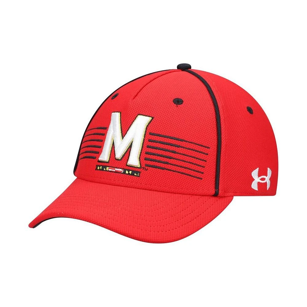 商品Under Armour|Men's Red Maryland Terrapins Iso-Chill Blitzing Accent Flex Hat,价格¥245,第1张图片