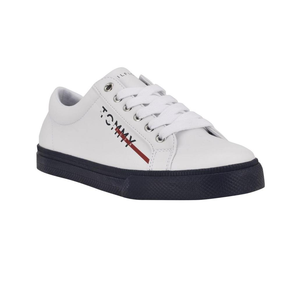 商品Tommy Hilfiger|Tommy Hilfiger Womens Luhn Faux Leather Low Top Casual and Fashion Sneakers,价格¥370-¥414,第3张图片详细描述