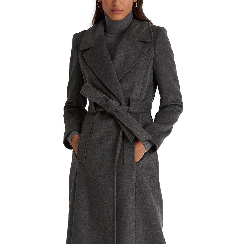 商品Ralph Lauren|Women's Wool-Blend Wrap Coat,价格¥3142,第3张图片详细描述