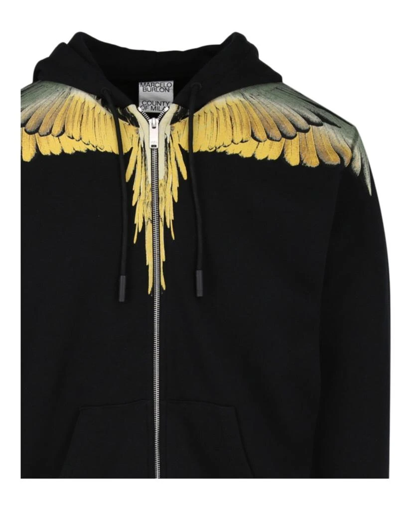 商品Marcelo Burlon|Icon Wings Zip-Up Sweatshirt,价格¥1502,第3张图片详细描述