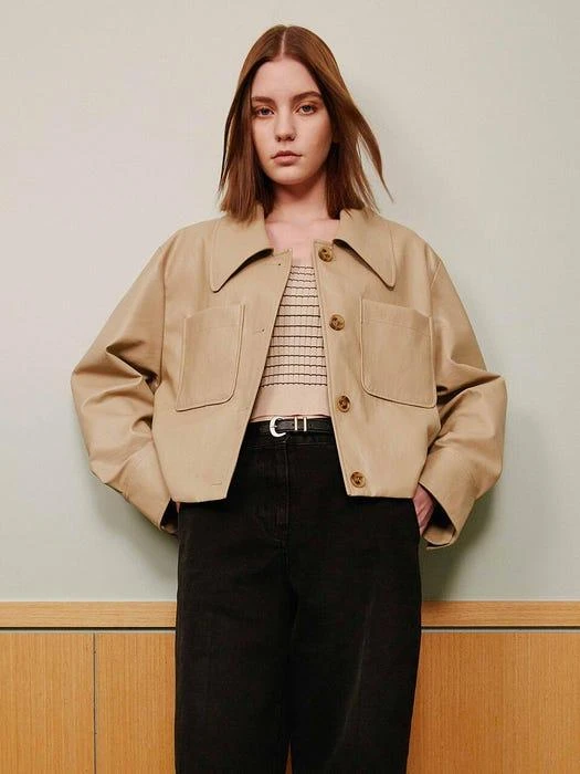 商品on&on|Big Pocket Leather Jacket (NL2SWM273),价格¥2153,第2张图片详细描述