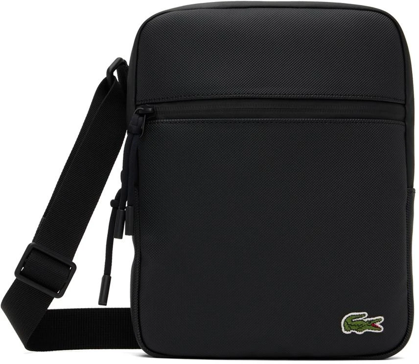 商品Lacoste|Black Embroidered Crossbody Bag,价格¥511,第1张图片